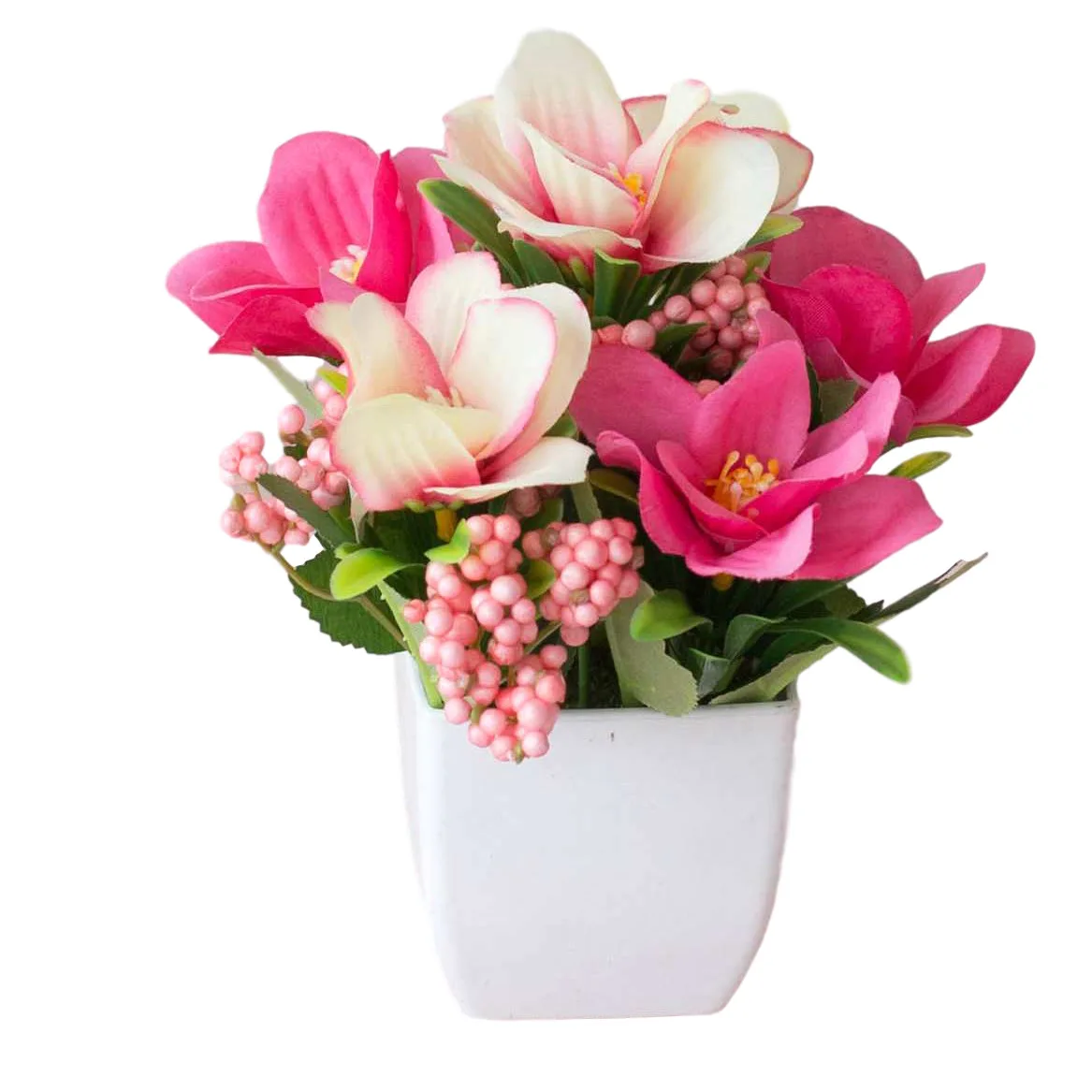 Wedding Arrangements Potted Artificial Flowers Real Touch  Flowers in Pot for Home Office Decoration Desktop Decor
