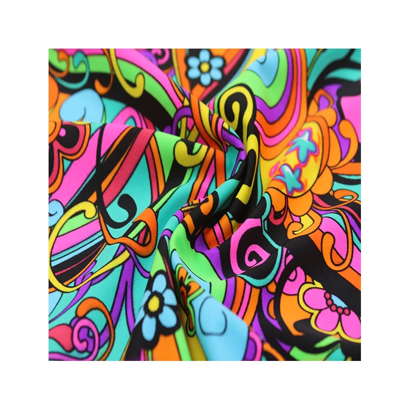 
High stretch Anti UV Novel Design Polyamide Lycra Spandex Printed Nonwoven, Four Way Stretch Anti-UV Fabric 