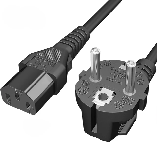 Europe AC power cable 16 Amp 250 Volt Schuko power cord Europe Plug IEC 60320 C5 Laptop /Notebook/Notepad power cord