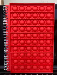 Silicone Pop Bubbles Cover Notebook Relieve Fidget Notebooks Softcover Spiral Memo Pad Finger A5 Push Up bubble Notebook