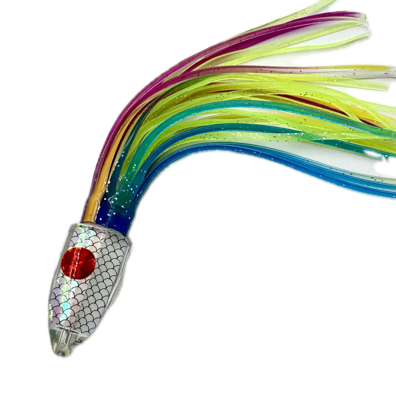 Bullet resin head lure wahoo trolling fishing lure with octopus skirts sea water trolling big game fishing tackle