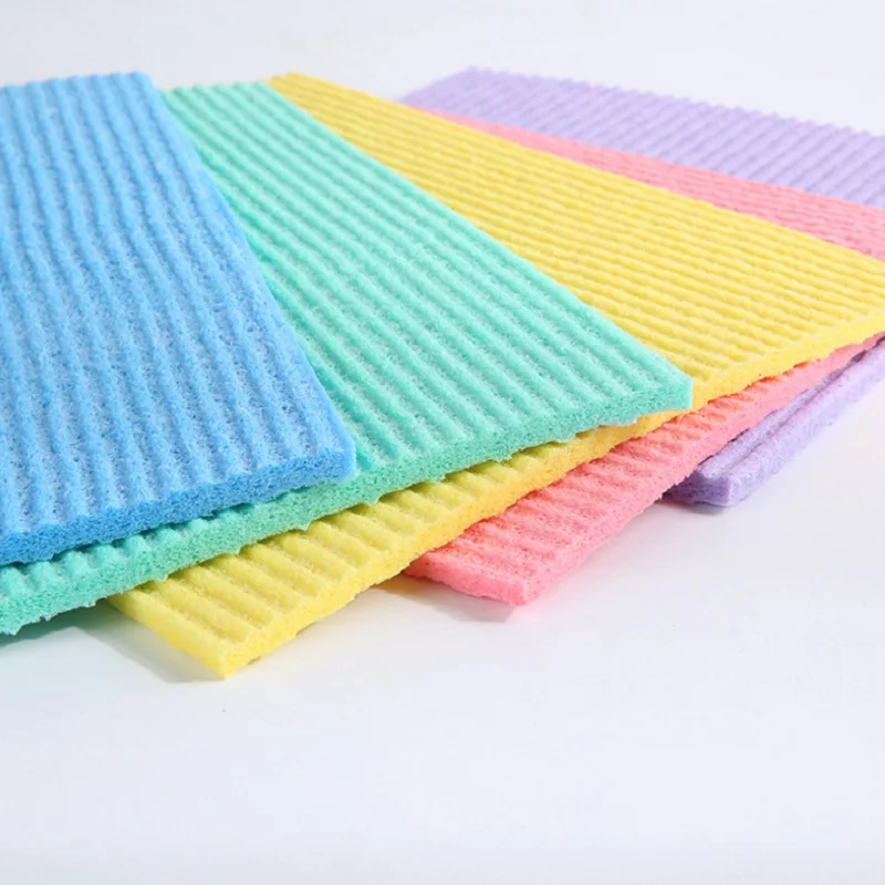 Kitchen dish cleaning cloth super absorbent sponge cellulose cloth compressed kitchen sponge for cleaning