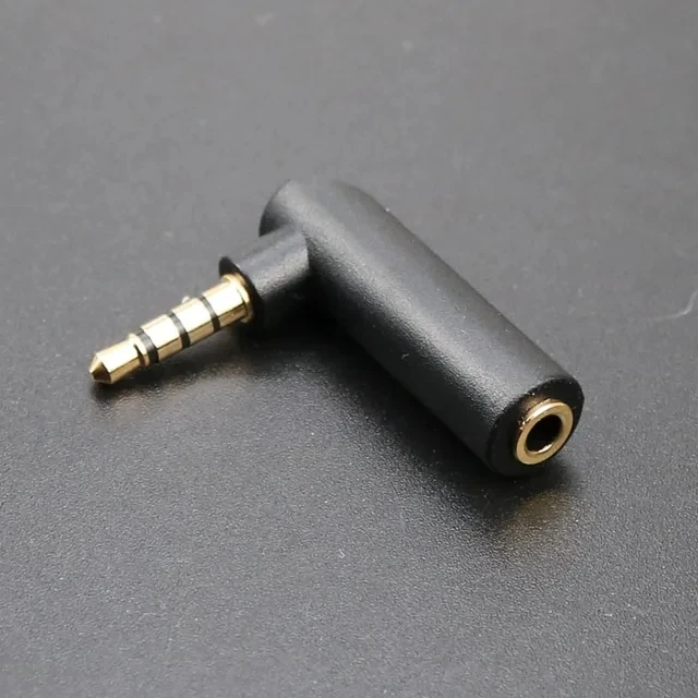 3.5mm Male to Female 90 Degree Right Angled Adapter Converter Headphone Audio Microphone Jack Stereo Plug Connector