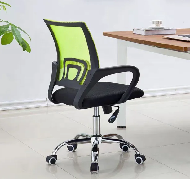 New Arrival Modern Design Office Mesh Chair Metal Nylon Castor Rotating Lift Adjustable Height Armrest Lumbar Support Foldable