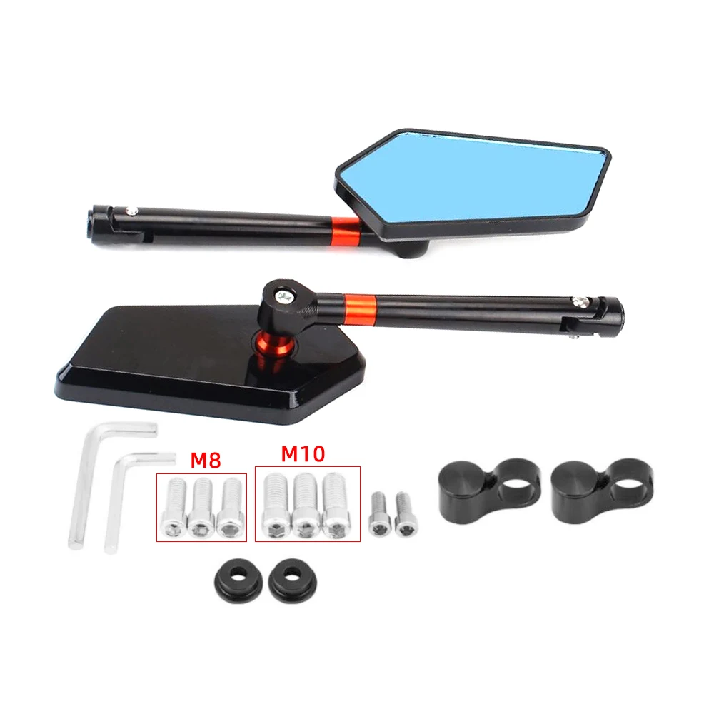 CNC rearview mirror adjust 360  for Retrofit motorcycle with M8 / M10 screw