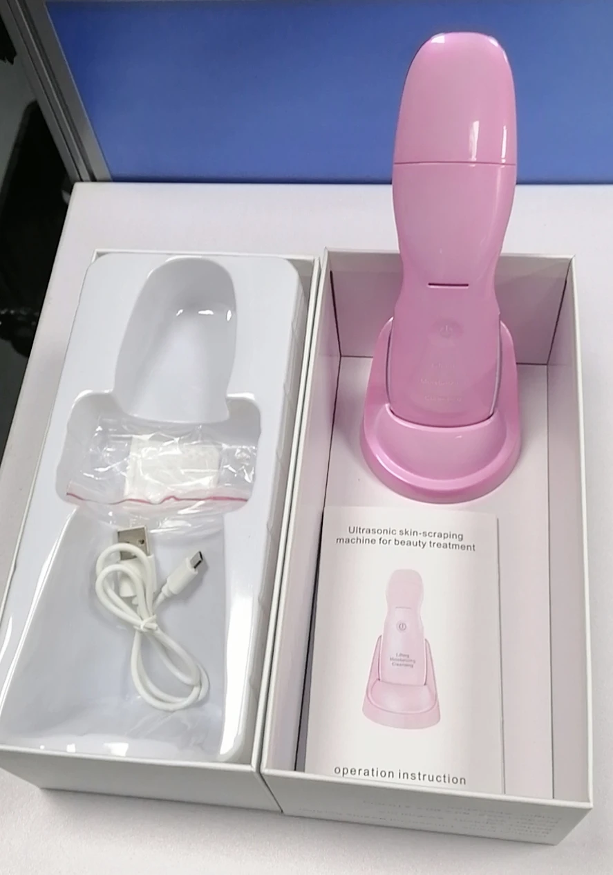 2022 New Arrival Professional Portable Microcurrent EMS Home Ultrasonic Face Skin Scrubber Machine For Sale