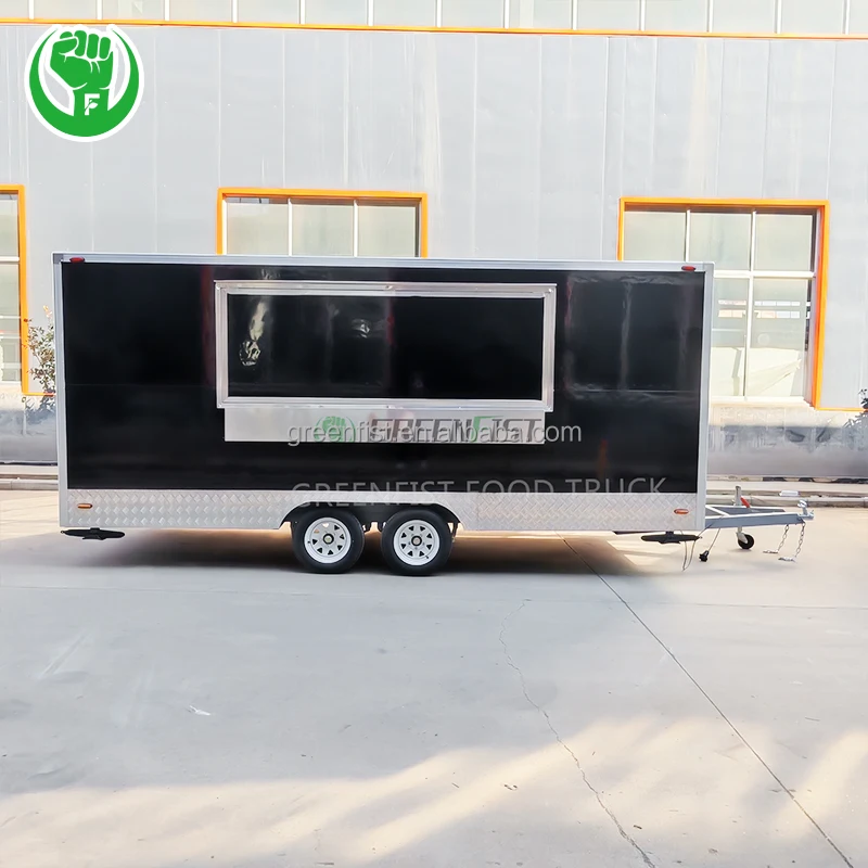 16ft Greenfist wholesale price latest mobile food truck for sale burgers fast food truck trailer food truck