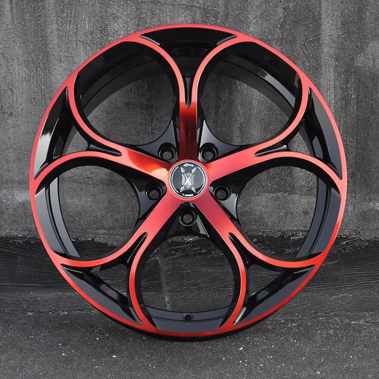 Long Operation Life Good Quality Red Casting Rims Alloy Wheels 17 18 Inch for Cars