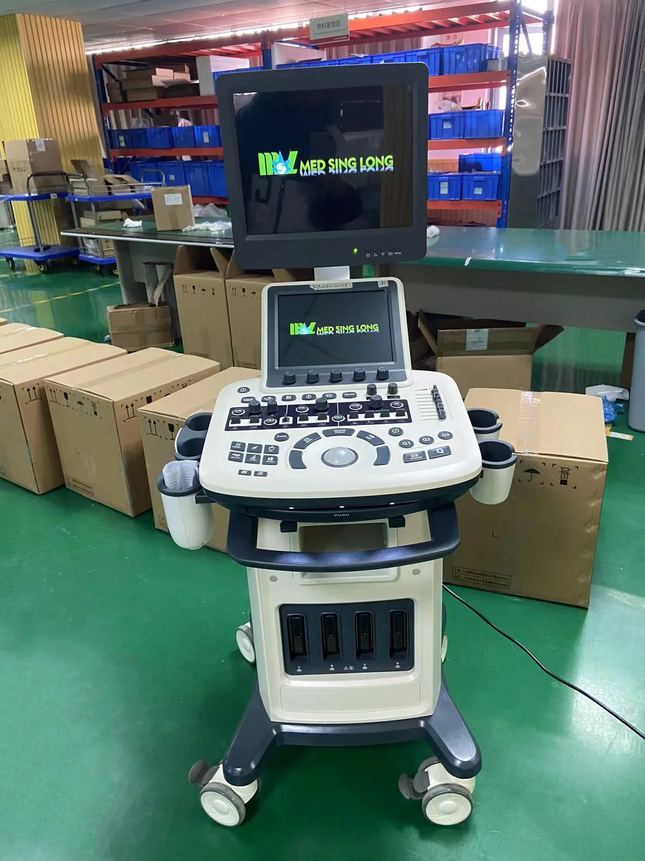 2023 New Arrival Zoncare P7 Trolley Veterinary Color Doppler 3D 4D Portable Ultrasound Machine Scanner Price