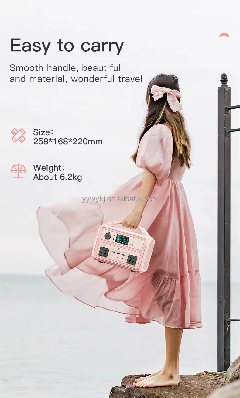 New Arrival Power Supply 600W Lithium Ion Energy System Charging Solar Generator Portable Rechargeable Power Station For Laptop