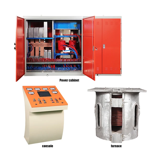 Intermediate frequency induction furnace 100kg 500kg 1T 2T 3T for casting aluminum steel iron copper