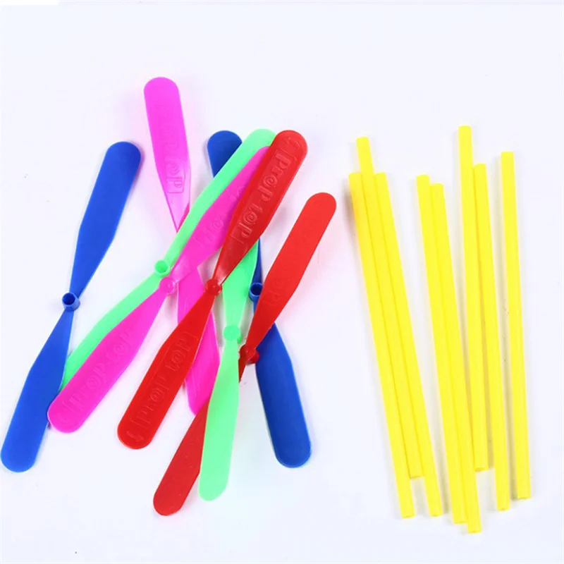 Novelty Plastic Bamboo Dragonfly Propeller Outdoor Classic Toy Kid Gift Rotating Flying Arrow Multicolor Random Color