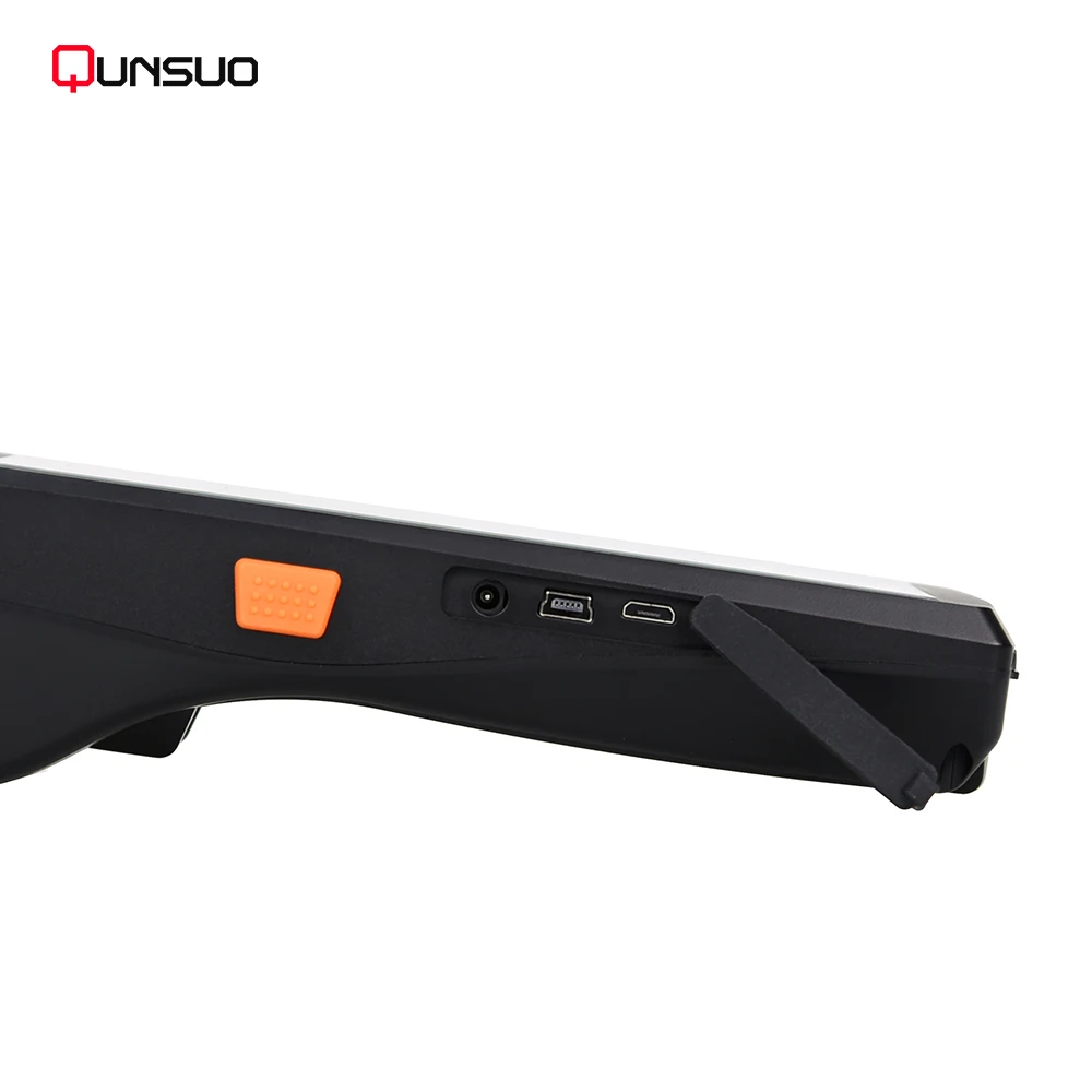 Mobile hotel check-in wifi android 4g pda scanner smart pos terminal fingerprint reader with built in thermal printer