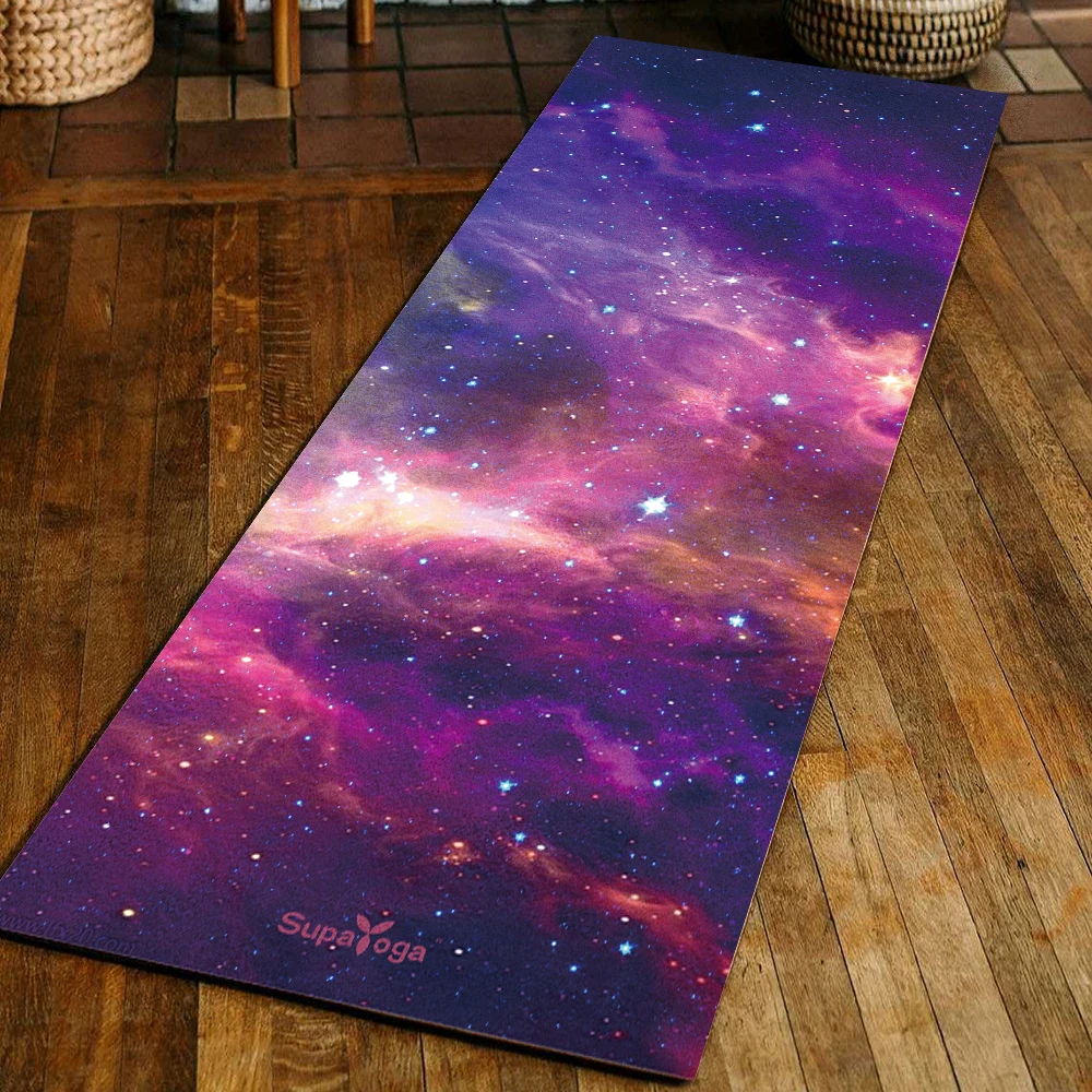 Custom logo 1830MM Large Foldable Yoga Mat Travel Fitness Accessory Natural Rubber Printed eco Suede Yoga Mat