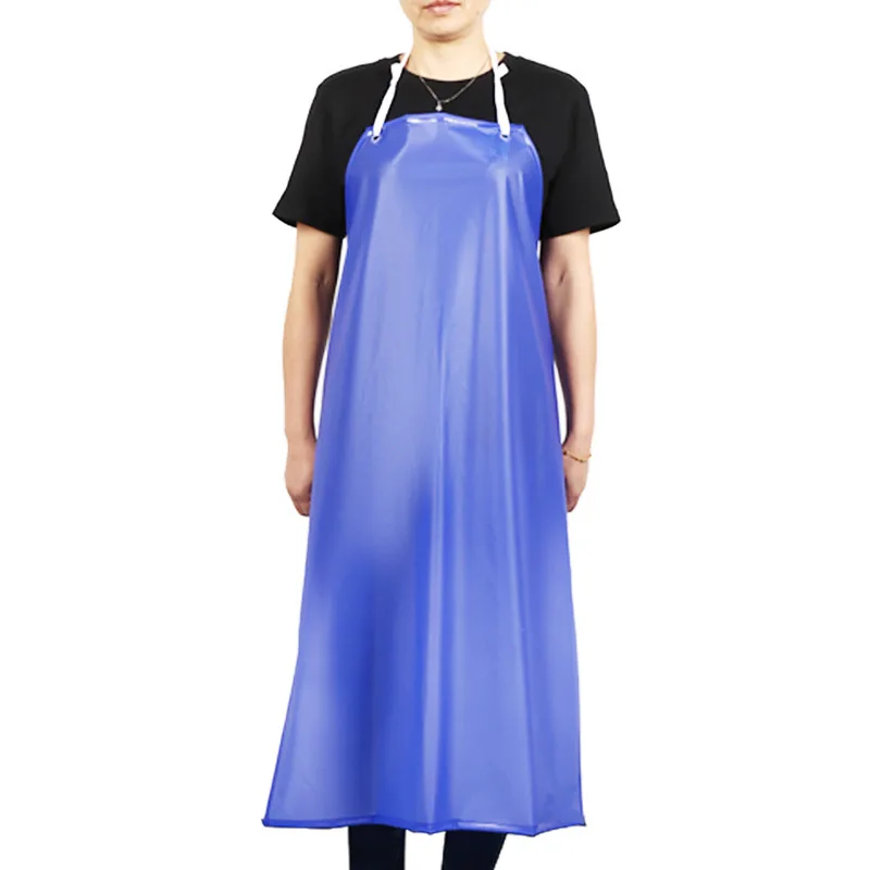 DS926 Custom Industrial Food Garden Chemical Apron Resistant Work Butcher Pvc Apron Adjustable Waterproof Rubber Vinyl Apron