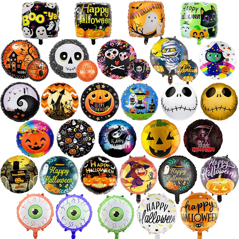 New Halloween Foil Balloon Ghost Festival S-kull Head Pumpkin Halloween Theme Party Scene Decoration Balloons Kid Toys