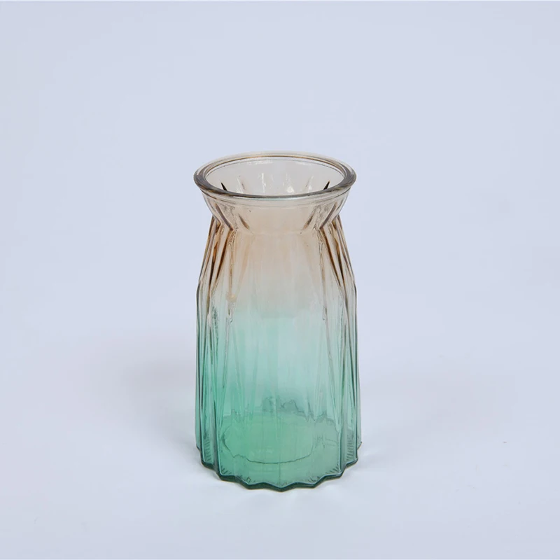 Aspire hot sale  gradient color clear glass flower vase for home decor
