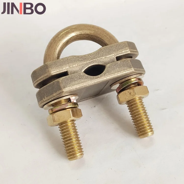 Real Manufacturer High Quality Electrical Grounding Clamp Brass U Bolt Rod Clamps