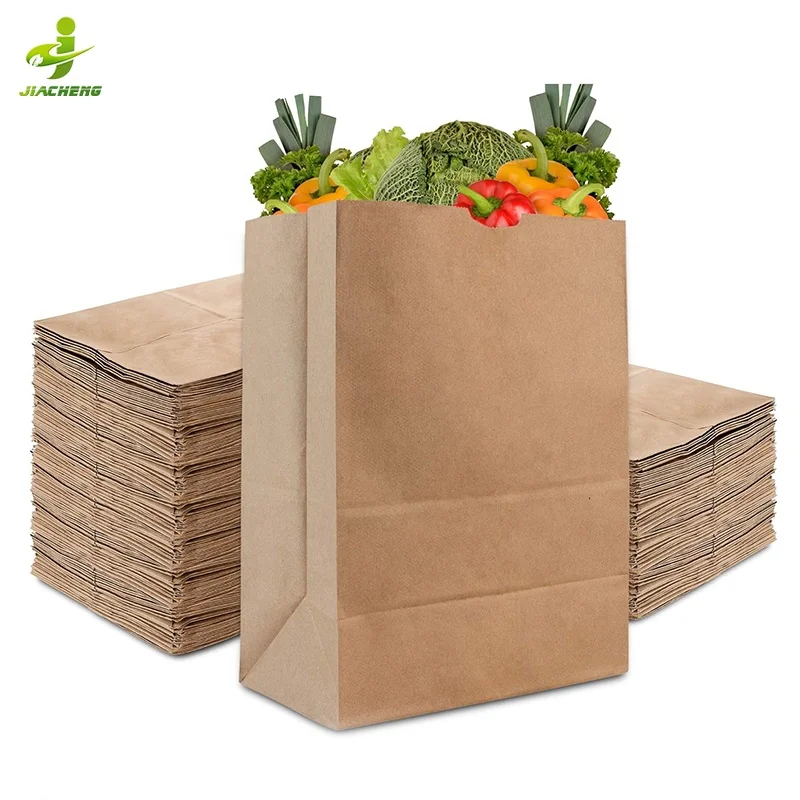 Custom printed carry grease resistant wax flat bottom brown white kraft paper bread donut packaging bags for bakery packaging