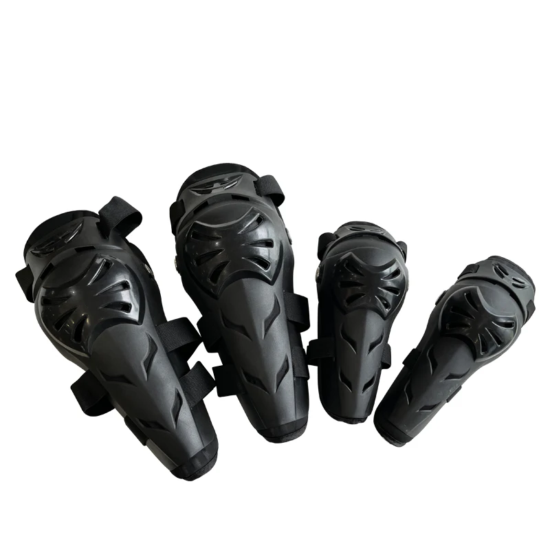 Motorcycle Protective Elbow and Knee Guards Professional Black Armor Protector Sets for Riding Racing Motorbike