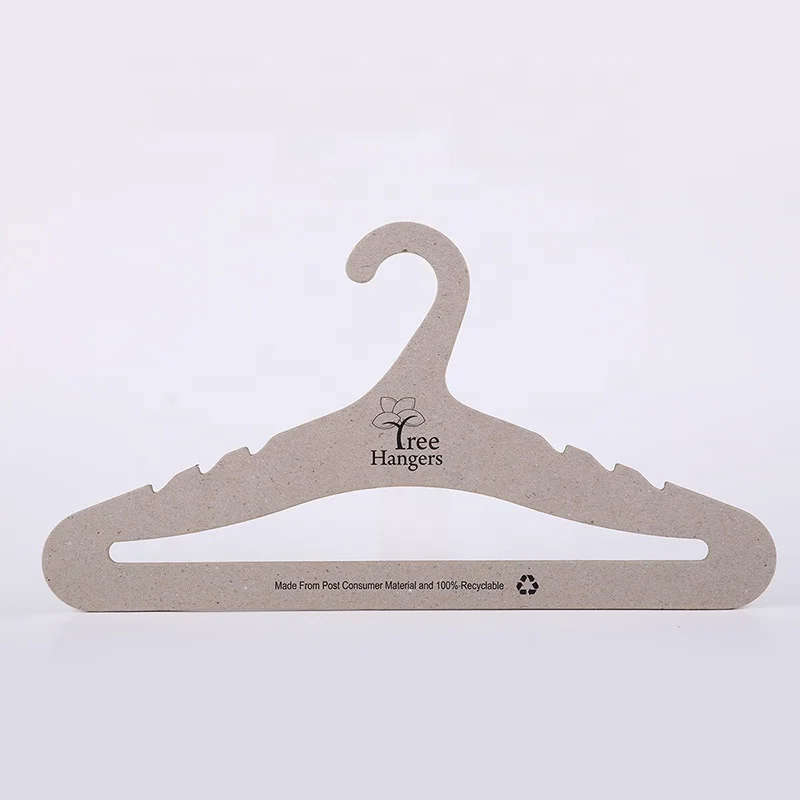 FSC Eco friendly high quality wholesale recycled grey board paper hangers for clothes