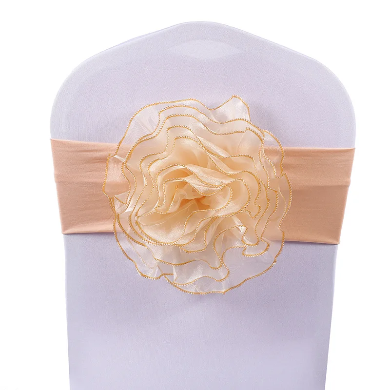 Wholesale Spandex Chair Sash For Wedding Party Event Banquet Decor Chair Sashes Belt Knot Chair Covers Bow Bands Ties