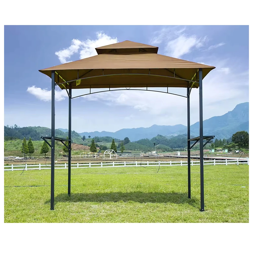 Small Garden BBQ Grill Gazebo with Wind Resistant Canopy Pavilion Replacement Cover Grill Gazebo  for Sale