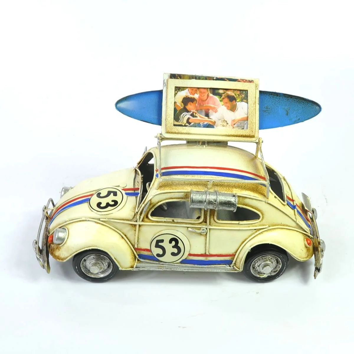 Manufacturer Custom Antique Style Metal Surfboard Model Vintage Craft Decoration for Table Gift Casting Technique