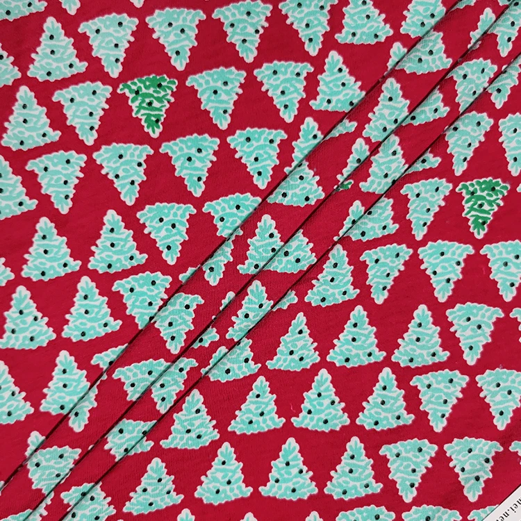 Certificated Skin Friendly Organic Cotton Modal Printed Jersey Fabric For T Shirt