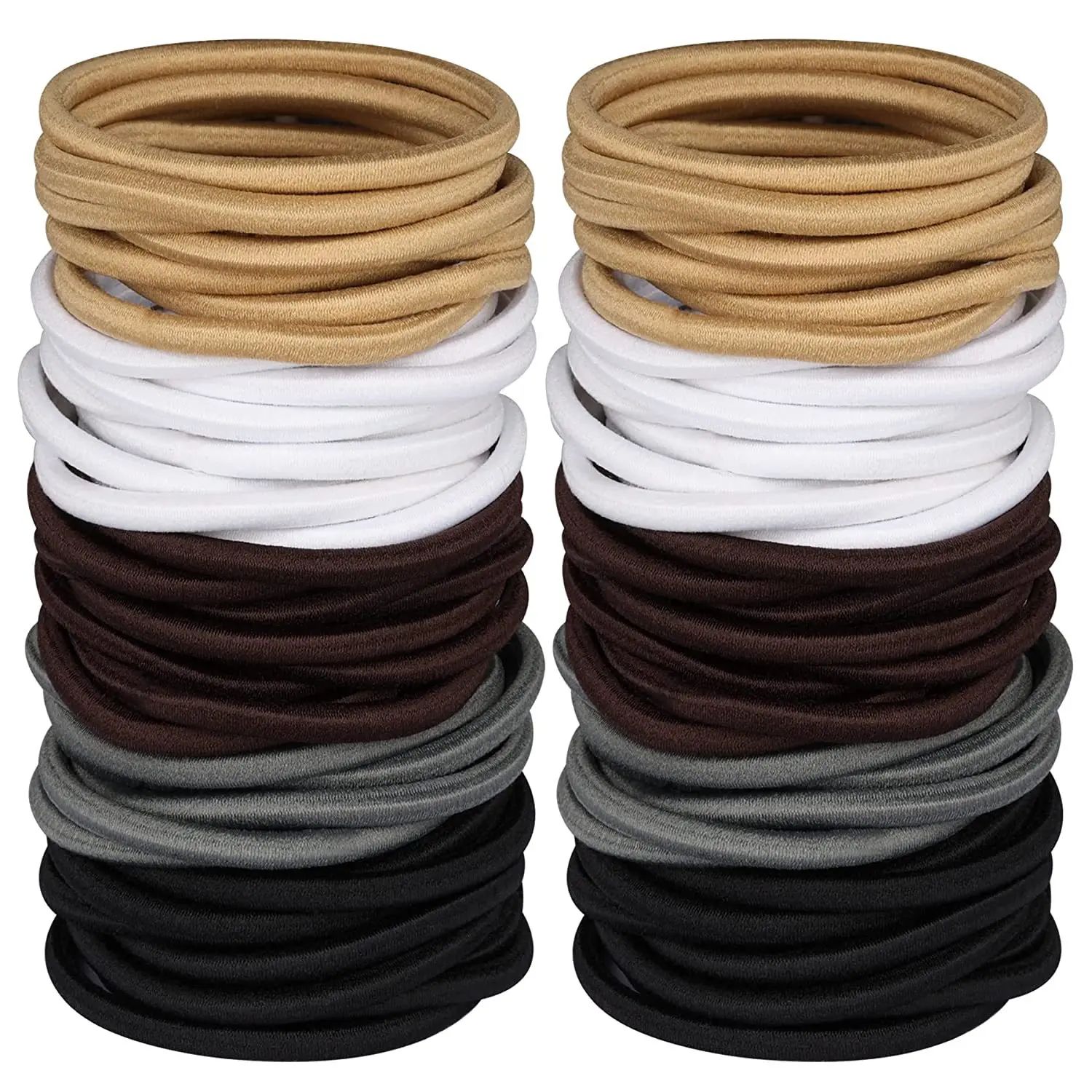 Genya Hair Ties for Women Multi-Colored Hair Ties for Thick Hair 120 PCS  No Metal Bands Large Ponytail Holders