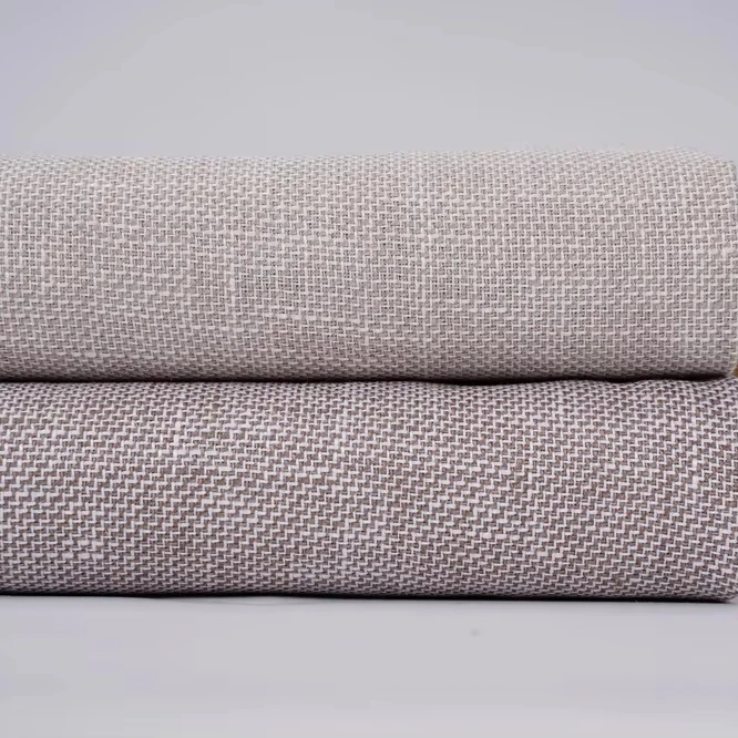 #D11001 High quality plain pure linen rugged linen tablecloth stocks 100%linen for clothing