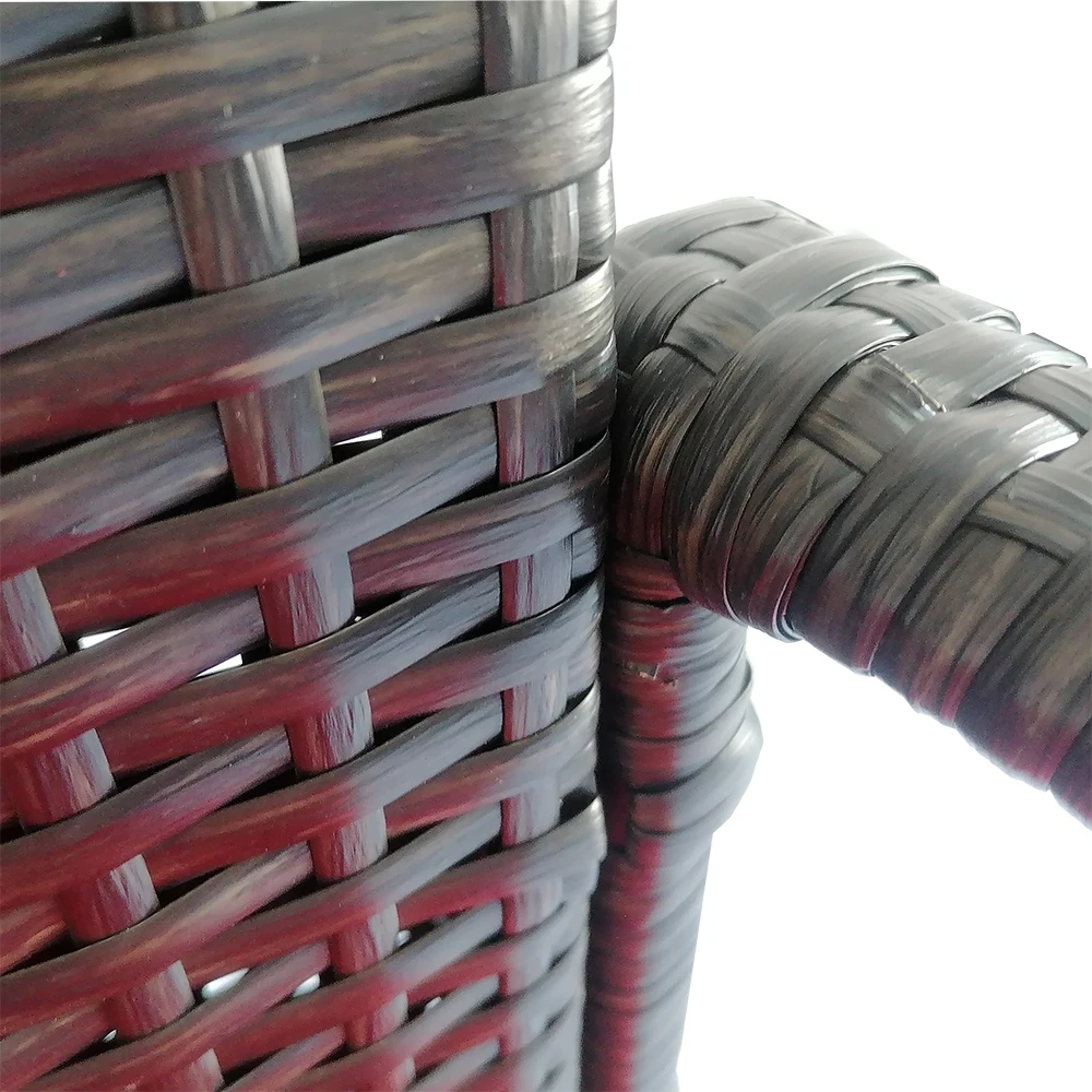 Chair Garden Furniture Bistro Set Wicker Chair Hot Sale Iron Outdoor Bar stools Bar Chair High Back and Seat With Arms White