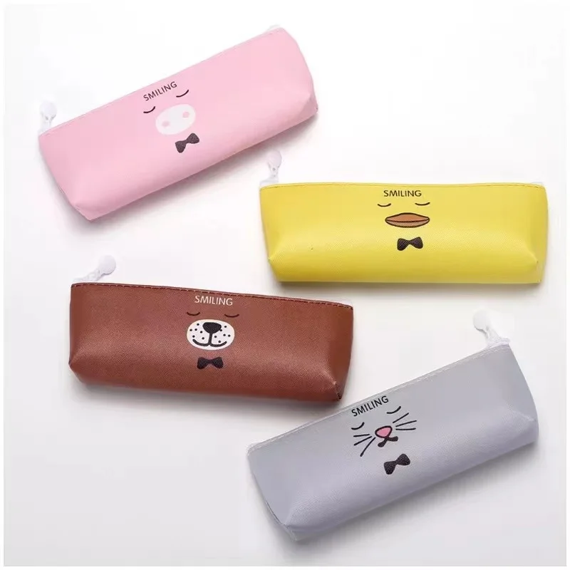 2012 pen bag Factory direct sales creative cartoon four-corner canvas pencil case student stationery box