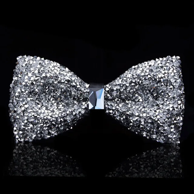New design crystal bling bowtie for men wedding banquet feast club party bridegroom shinning rhinestone bow tie