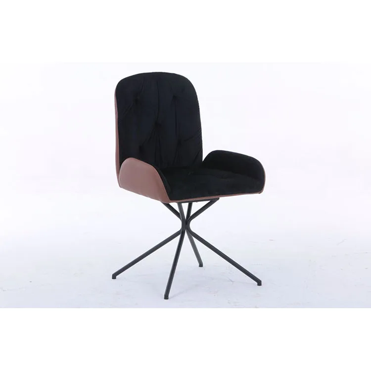 Modern Dining Chair Sky Blue Pu Leather High Back White Upholstered Black Room Selling Popular French Ring Swivel 2010