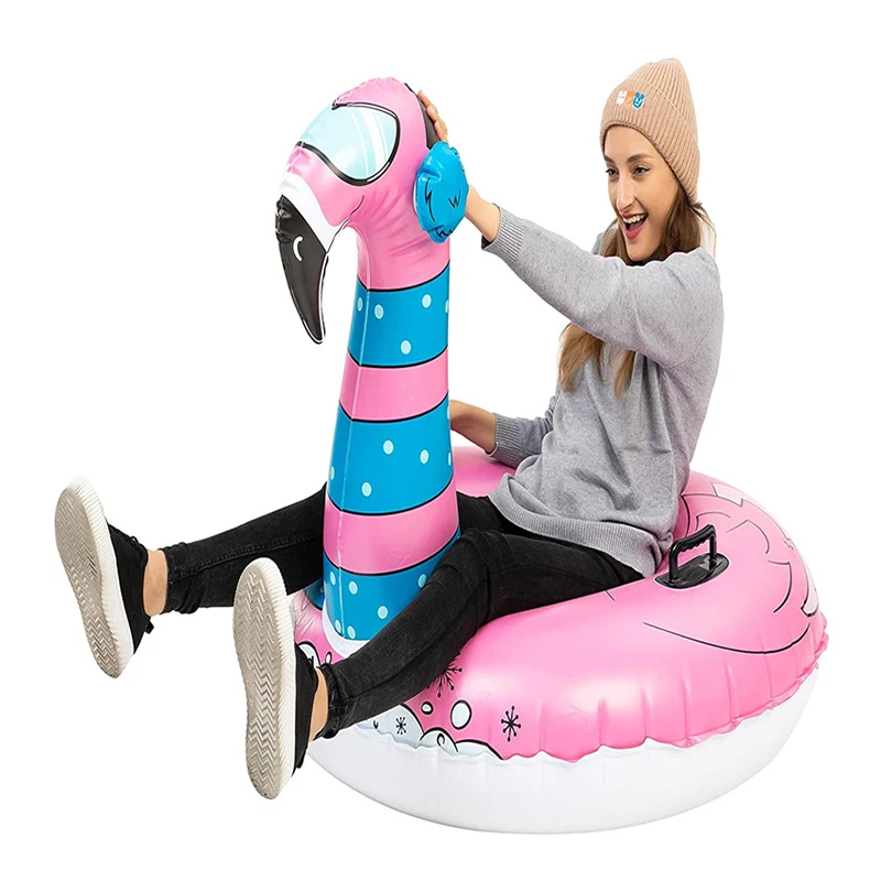 Горячая Распродажа, надувные санки для катания на открытом воздухе, катания на лыжах, круг, фламинго, надувные санки из ПВХ для взрослых и детей