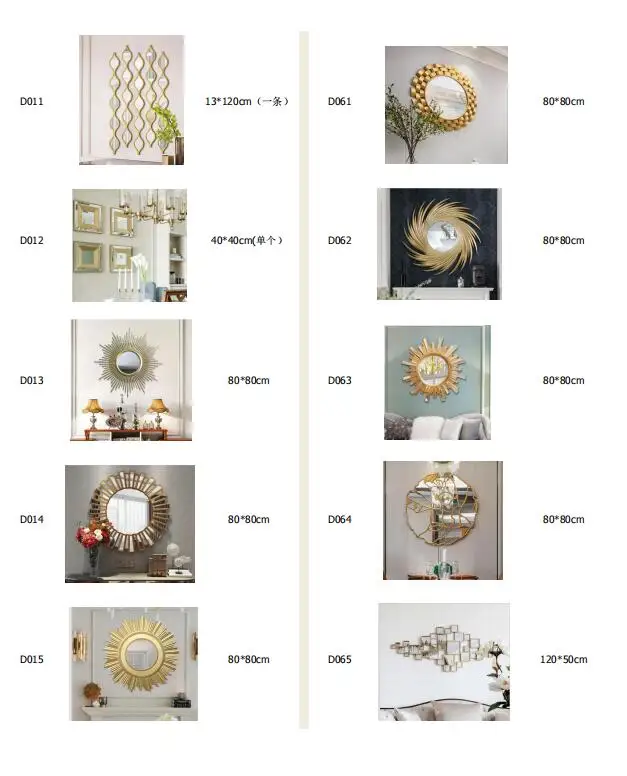 Best Price Large Round Wooden Metal Mirror For Decor Mirror Wall Living Room