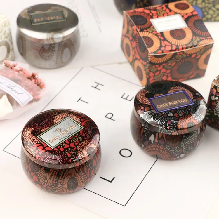 classic tin can aroma candle soy wax coconut wax scented candle gift box set