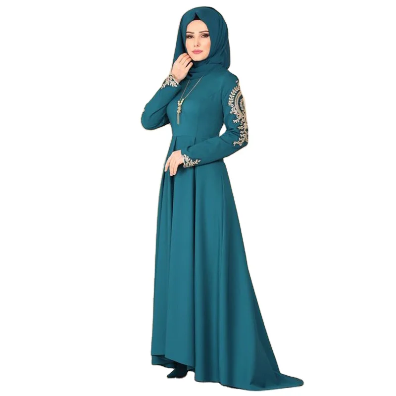Embroidery egypt jeddah arabic eid abaya dubai turkey muslim hijab dress women kaftan caftan  islamic clothing ramadan dresses