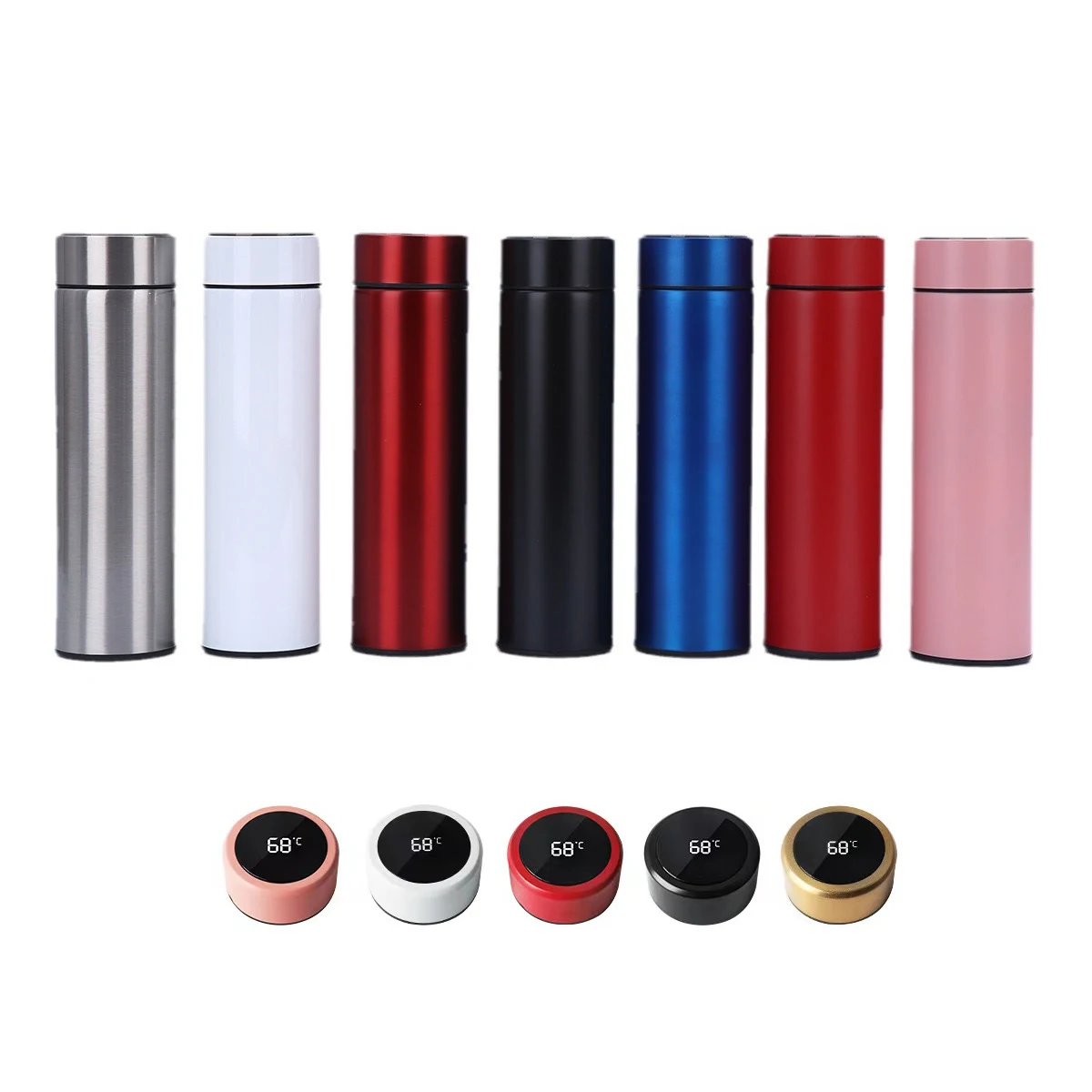 Temperature Display Thermos Stainless Steel Intelligent Water Bottle 500ml Smart Digital Thermos