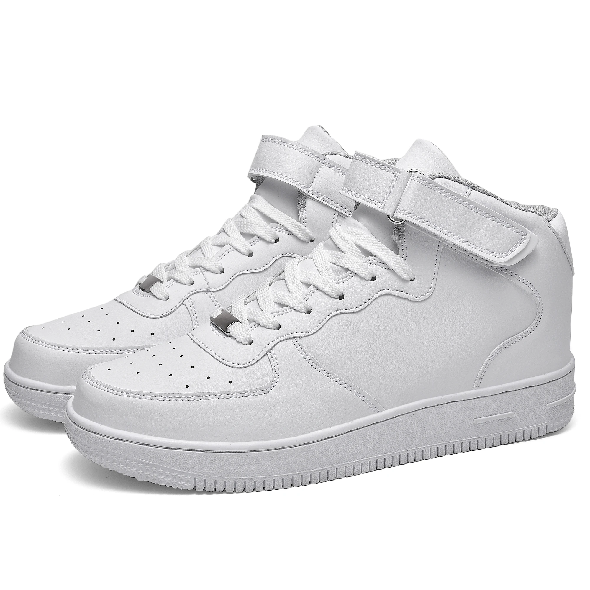 
Men White Sneakers High Heel Casual Shoes unisex 35 to 48 big size shoes 