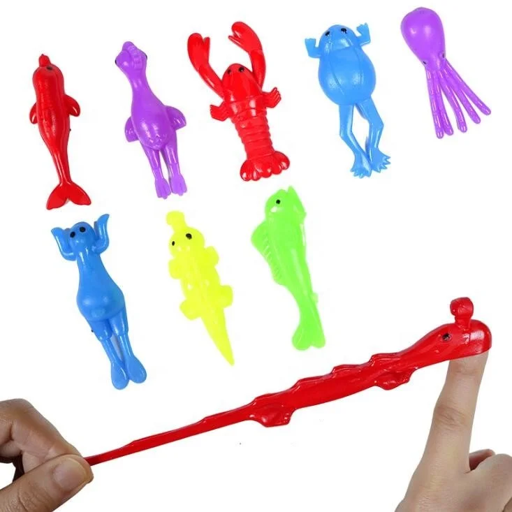 Rubber Stretchy Flying Dinosaurs Finger Slingshot Toys