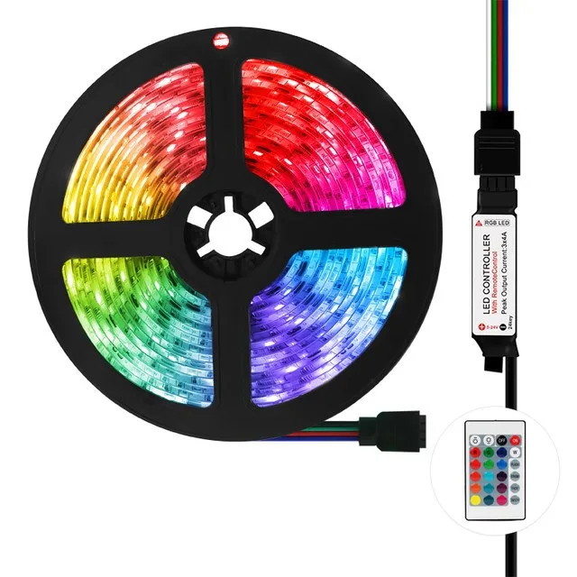 COB 5 В USB Красочные RGB SMD 2835 5050 Гибкие светодиодные полосы для телевизора подсветка декор комнаты с дистанционным управлением