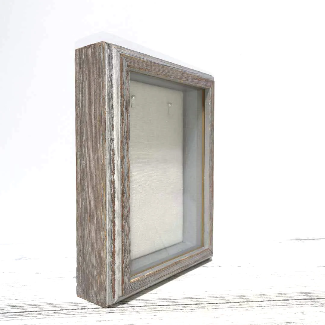 Wholesale 2020 Family new style Custom Size Modern Wooden Shadow box Frame for vintage brushed effect