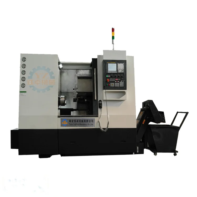 Наклонная кровать токарный станок с ЧПУ токарный центр машина TCK550 с Мощность Live Tooling башни