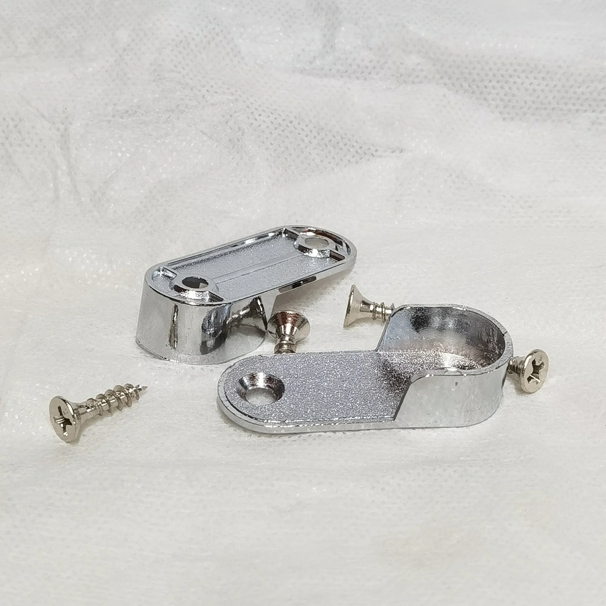 15mm Oval pipe support bracket wardrobe tubes holder furniture fittings Zinc Alloy Tube Holder Bracket Support with screw