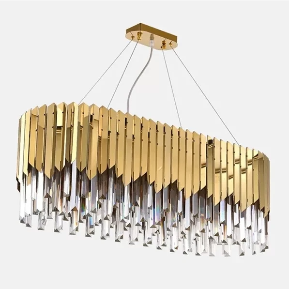L4u Gold Contemporary Modern luxury Style light crystal ceiling LED crystal light chandelier for Bedroom Living Room