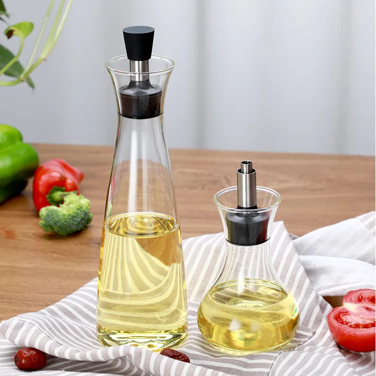 high borosilicate clear leakproof glass bottle for olive oil kitchen soy sauce vinegar bottle