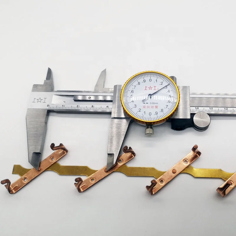 EU Power electric extension strip stamping terminal contact Strip-stamping Parts Contact ROHS stamping high purity brass contact