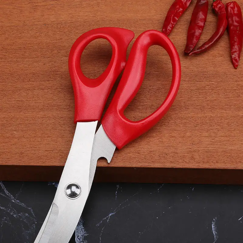 Multi-functional stainless steel Korean barbecue scissors, kitchen scissors
